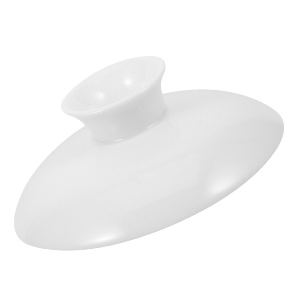 Old Fashioned Glass - Ceramic Tea Cup Lid White Finish