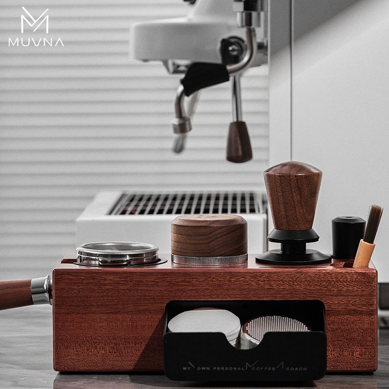Home Barista - MUVNA Coffee Tamper Station Wood Portafilter