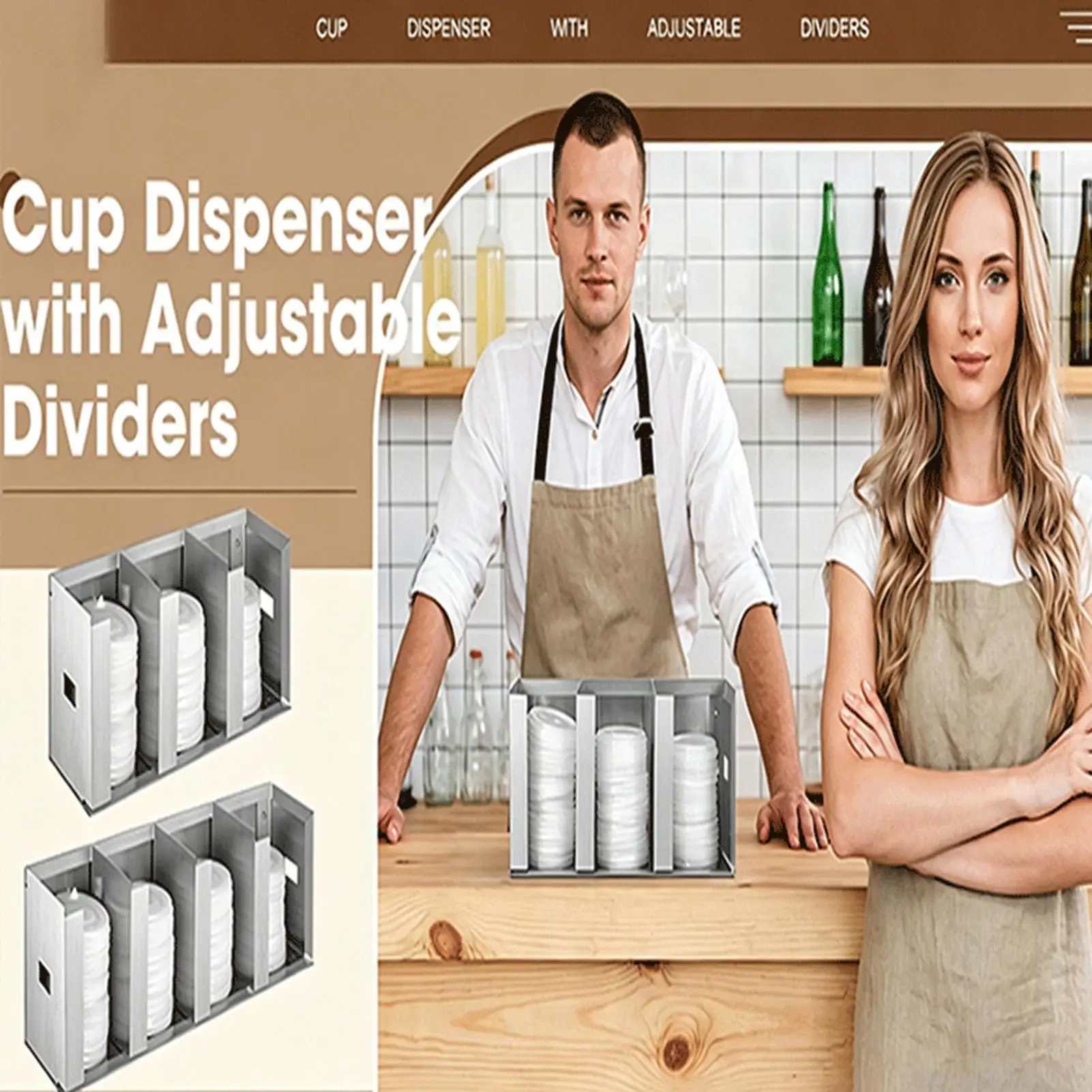 Cup And Lid Organizer Dispense - огляд і ціна Home Bar And Coffee