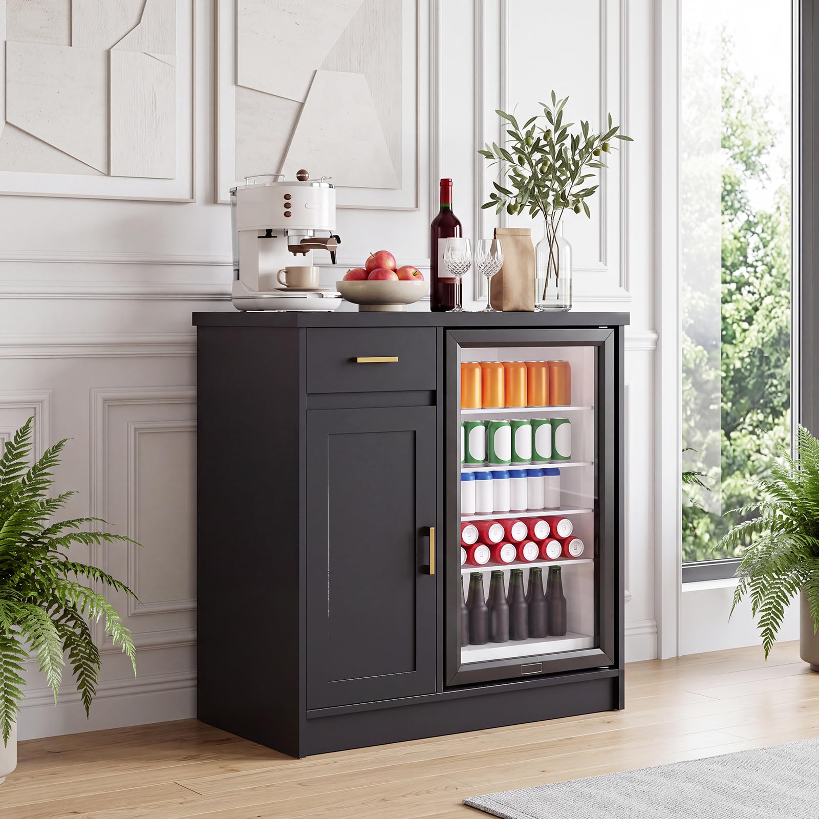 42in Farmhouse Wine Bar Cabine - огляд і ціна Home Bar And Fridge