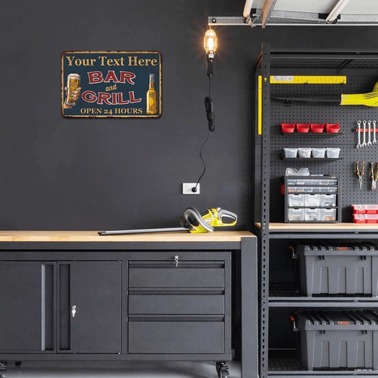 Customizable Bar & Grill Alumi - огляд і ціна Home Bar Signs