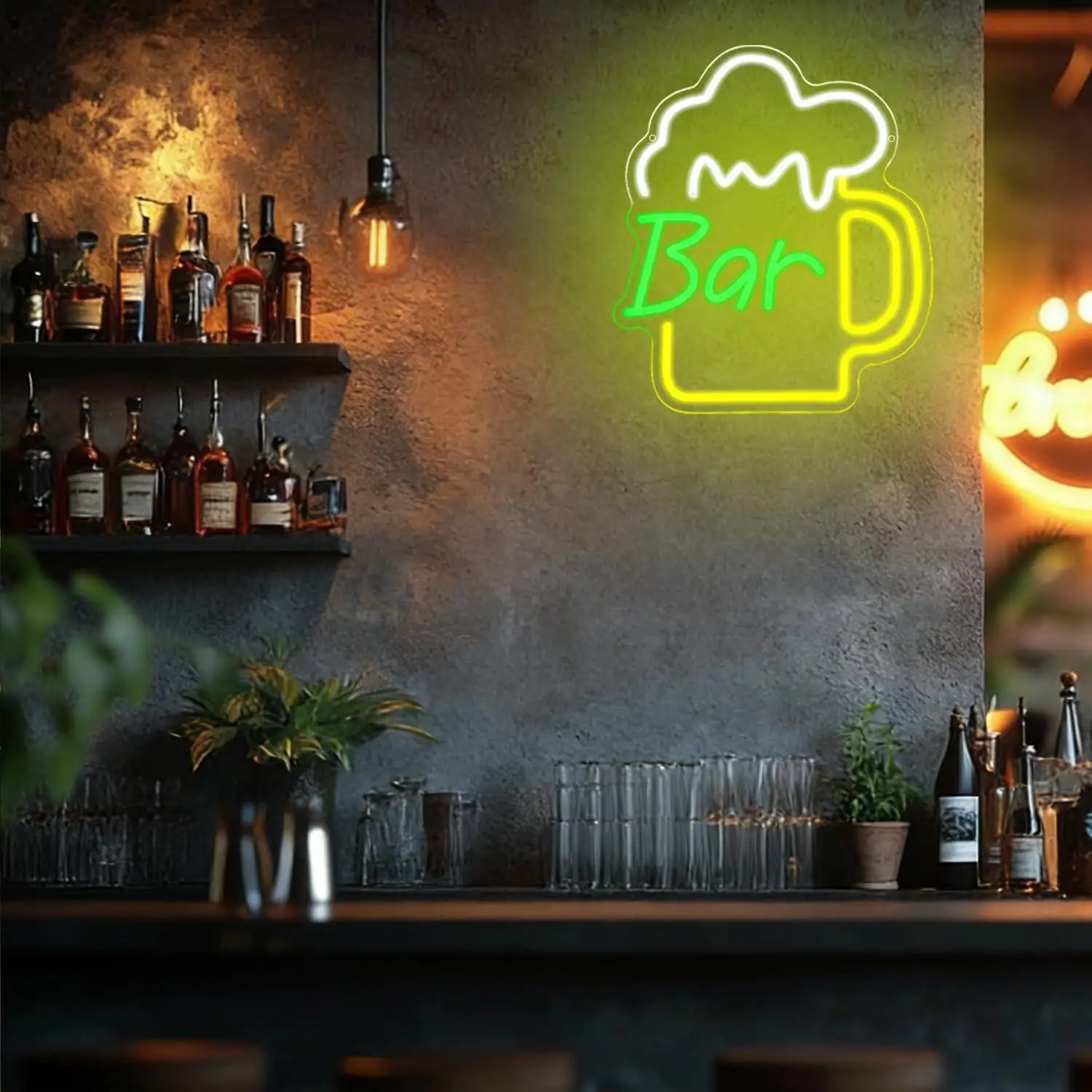 Beer Bar Neon Sign USB Dimmabl - огляд і ціна Home Bar Signs
